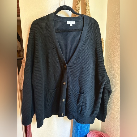 J. Crew Women's V-neck Cardigan - Cotton Blend, Size 2X - Picture 2 of 4